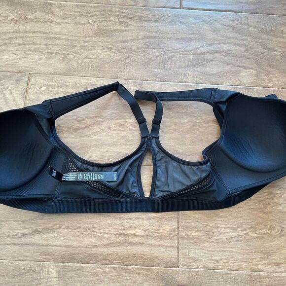 Victoria Sport Knockout Victoria's Secret Front Close Sports Bra 32D Black Print - Picture 6 of 11